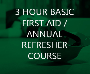 3 HOUR BASIC FIRST AID COURSE ANNUAL REFRESHER